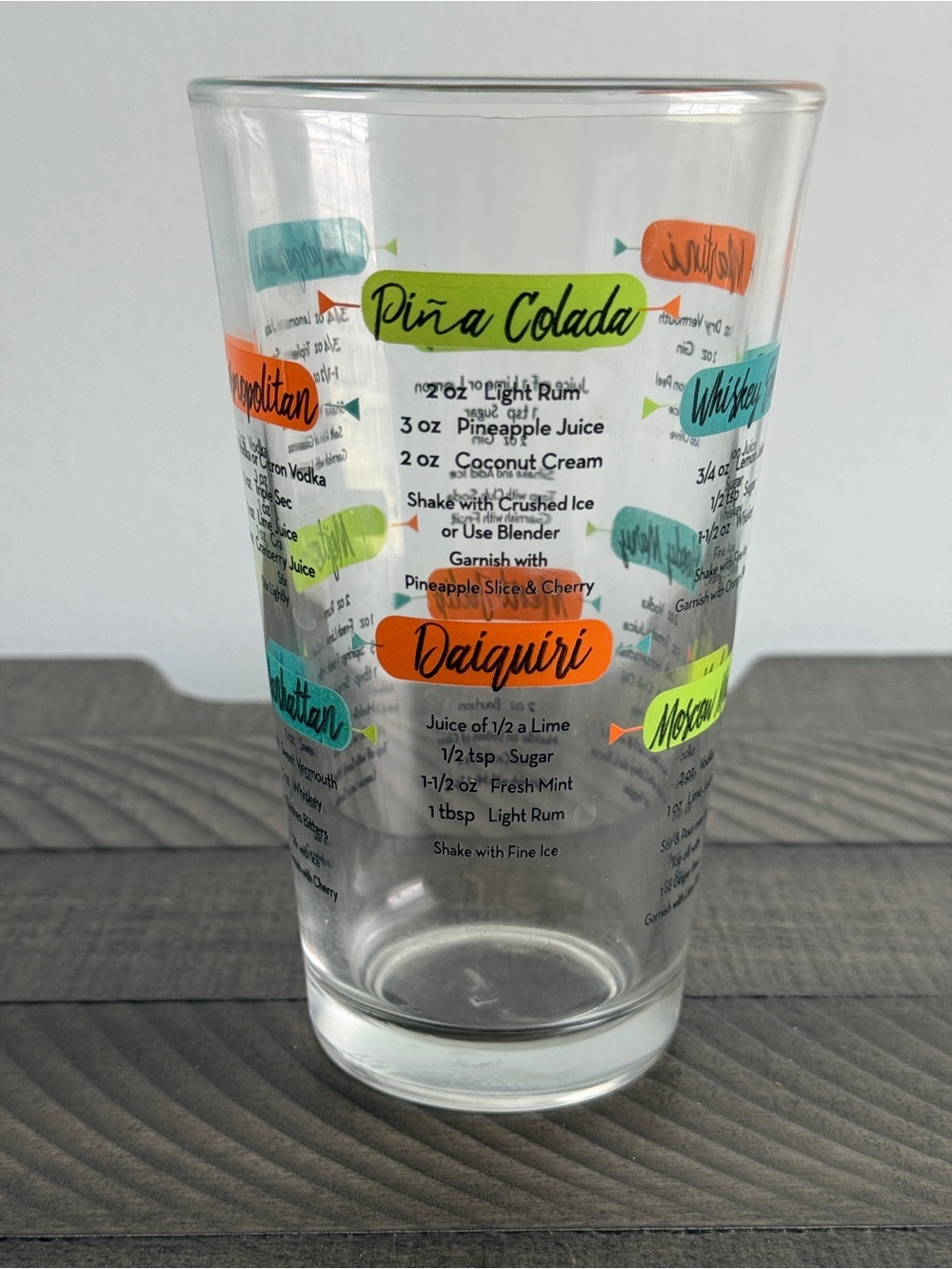 Libbey Cocktail Drink Mix Recipe Glass 16oz Classic Cocktail Recipes Bar Glass